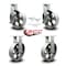 Service Caster 12'' Heavy Duty Semi Steel Cast Iron Caster Set 2 Swivel Lock/Brake 2 Rigid, 4PK CRAN-SCC-KP92S1230-SSR-SLB-BSL-2-R-2 - alternate 4